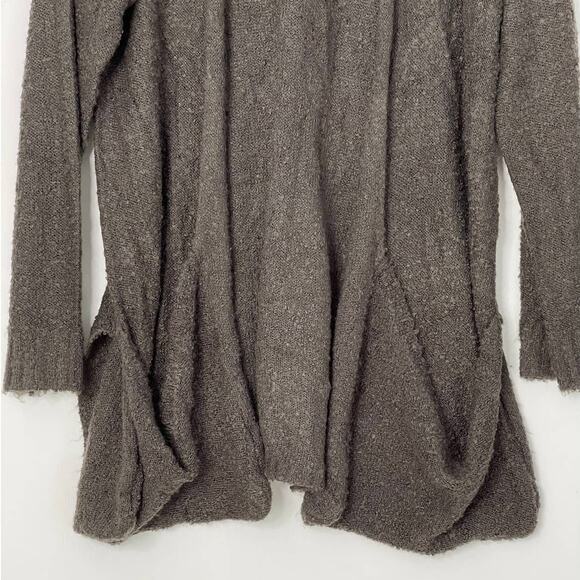 Umgee Gray Oversized Relax Fit Textured Knit Open Cardigan Women's Medium - Picture 4 of 10